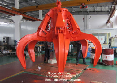 China elektrisches hydraulisches Kran-Zupacken der orange Schalen-10T für Stahl)schrott-hohe Leistungsfähigkeit fournisseur